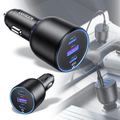 UGREEN 130W USB-C Car Charger CD293 – 3-Port Fast Charging Adapter with 100W USB-C PD, for iPhone, MacBook, Samsung Galaxy, Xiaomi, Laptops & Tablets