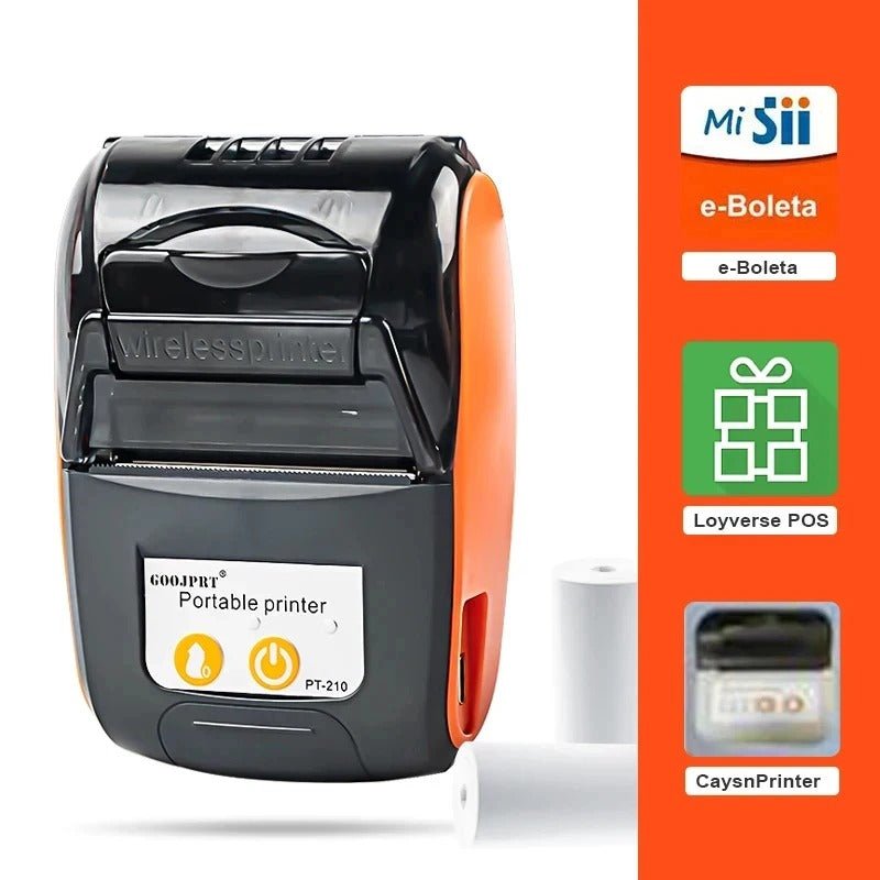 GOOJPRT PT-210 58mm Portable Thermal Printer – Wireless Bluetooth Mini Receipt & Ticket Printer, Rechargeable, for POS Retail & Mobile, Compatible with Android & iOS