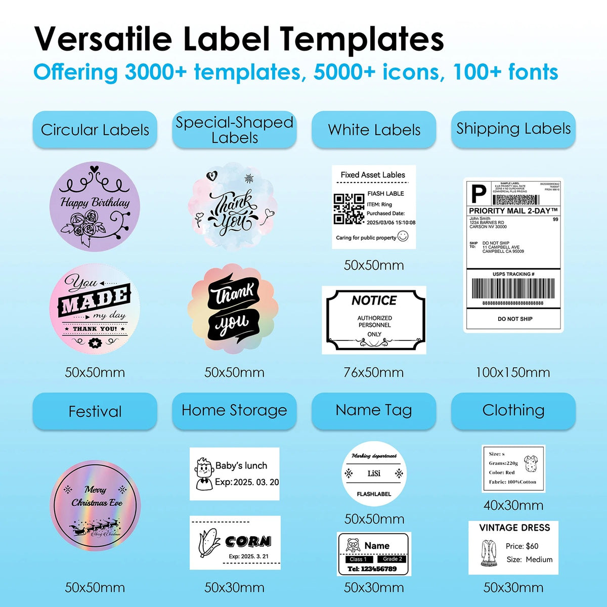 4x6 Thermal Label Printer – Wireless Bluetooth Shipping Label Maker for Small Business & Home