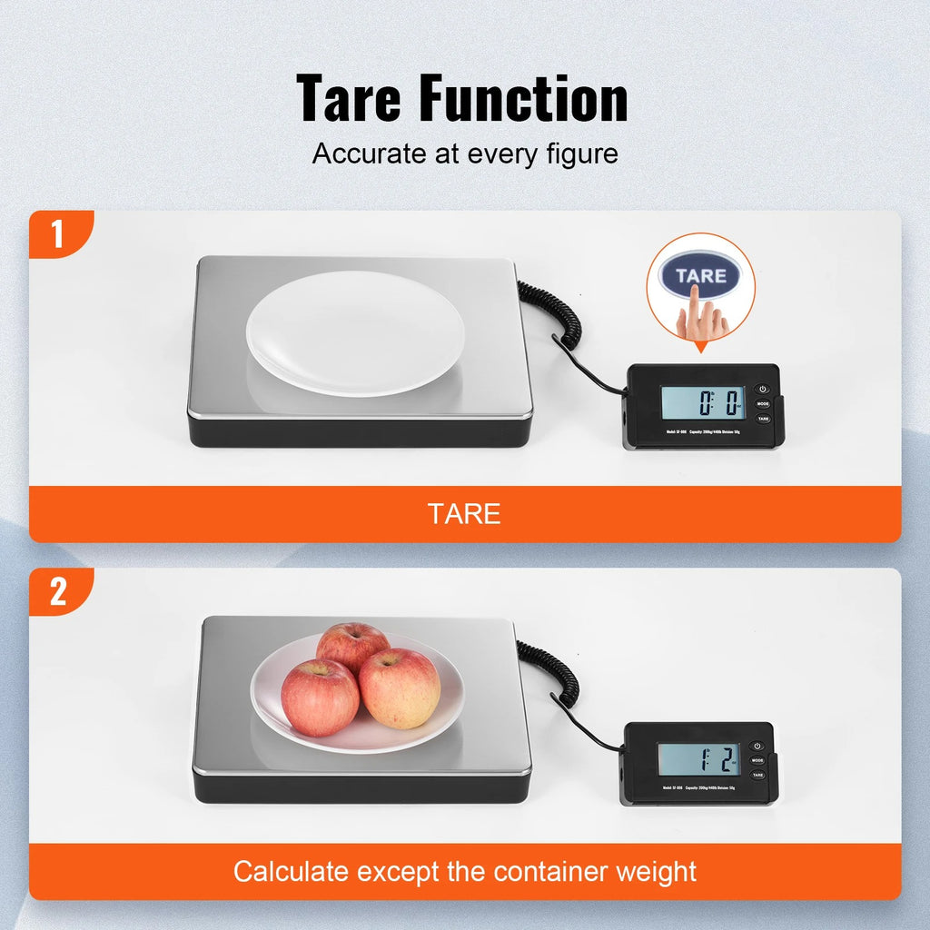 SucceBuy 440lb Digital Shipping Scale – Postal & Package Scale with Tare, Timer & HD LCD Display