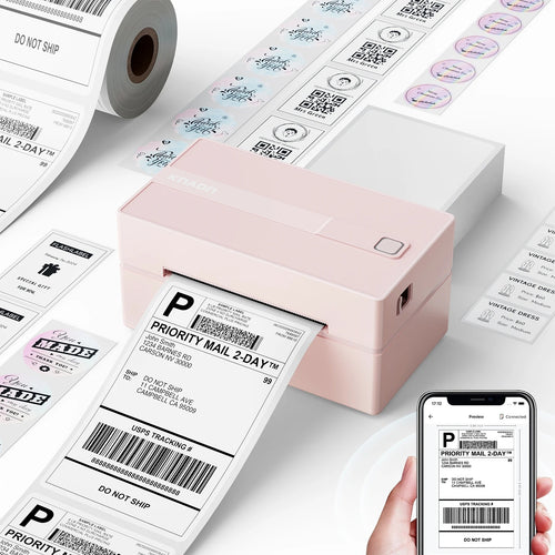 4x6 Thermal Label Printer – Wireless Bluetooth Shipping Label Maker for Small Business & Home