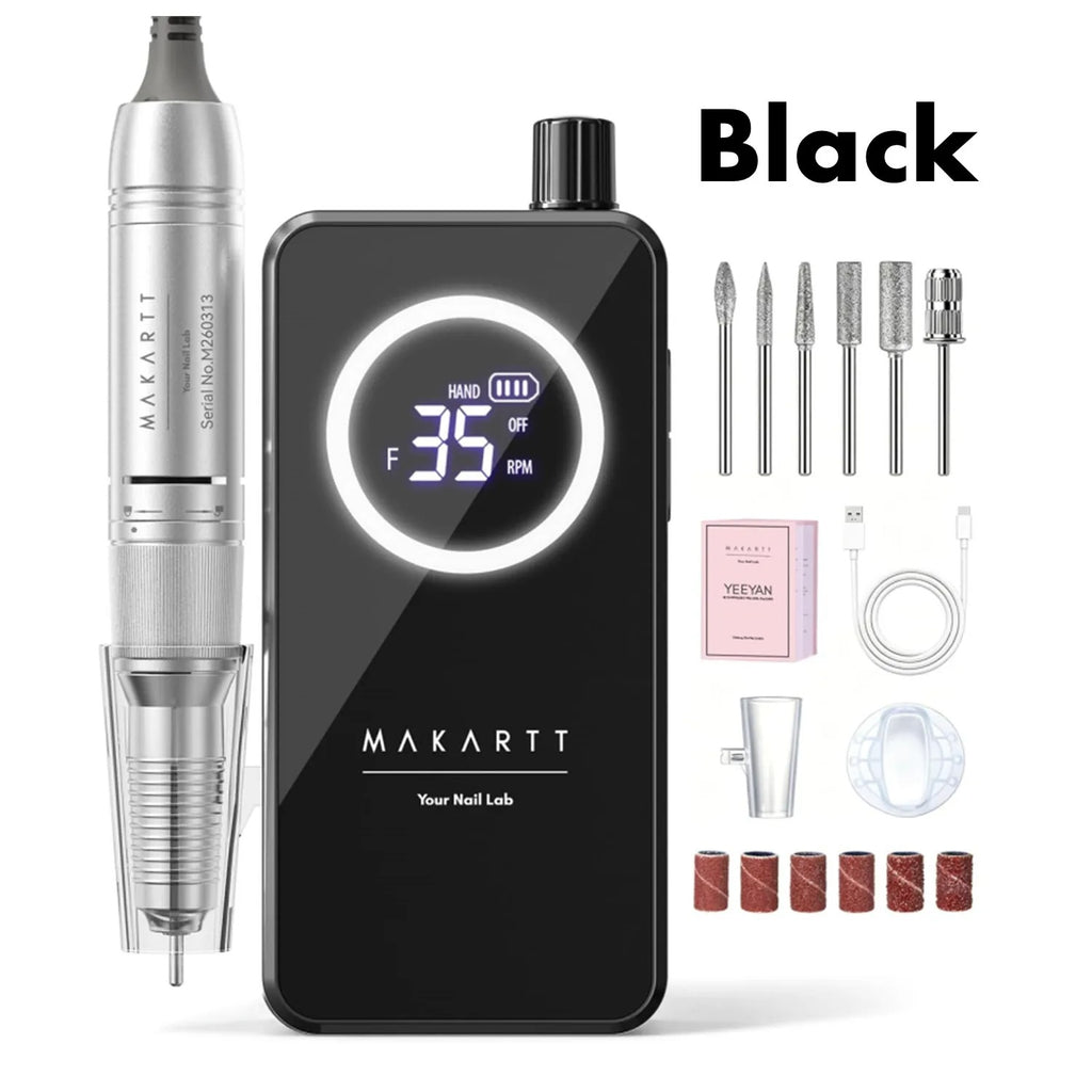 Makartt YEEYAN Cordless Nail Drill – Rechargeable Electric Nail File, 35,000 RPM, LCD Display